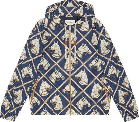 gucci horse print jacket|net a porter Gucci coats.